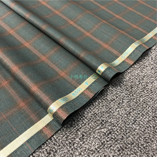 0.5m Italian Plaid Suit Fabric British Style Atiku